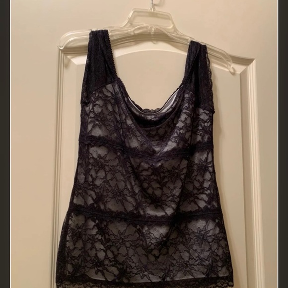 Limited Black Lace Top With Silver Lining M - Picture 10 of 11